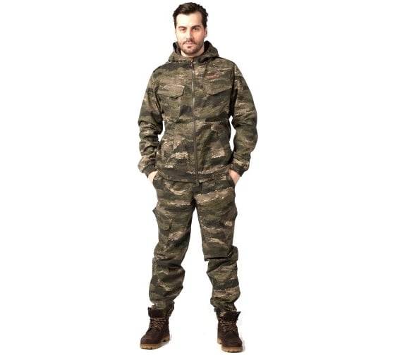 Костюм TAYGERR Тактик NEW Рип-флис, зеленый тигр, осень-весна, р-р 56-58, рост 170-176 7693/зеленый5