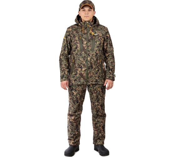 Костюм для охоты PRIDE Вольф Hunt-Shell, лес, р-р 60-62, рост 182-188 4610097088001