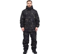 Костюм URSUS демисезонный "СУМРАК-ВЕСНА/ОСЕНЬ" куртка/брюки цвет КМФ "Черный", ткань Твил рип-Стоп, размер 48-50, рост 170-176 КОС571-ЧЕРНЫЙ КМФ