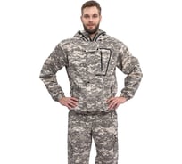 Костюм URSUS "ТУРИСТ МОСКИТ" куртка/брюки, цвет КМФ "Цифра светло-серый", ткань Грета КОС320-ЦИФРА светло-серый/56-58, 182-188