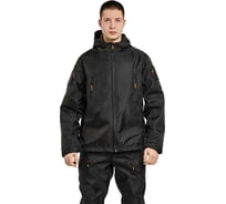 Костюм URSUS "ВЕПРЬ" куртка/брюки, цвет черный, ткань Полофлис КОС619-ЧЕРНЫЙ/60-62, 170-176