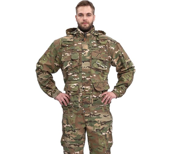 Костюм URSUS "КОММАНДО ТРАНСФОРМ" куртка/брюки, цвет КМФ "Мультикам", ткань Рип-Стоп КОС402-МУЛЬТИКАМ/44-46, 182-188 1