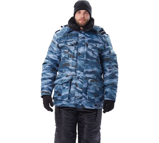Куртка мужская зимняя URSUS "Охрана" кмф серый вихрь КУР606-К029/52-54, 170-176
