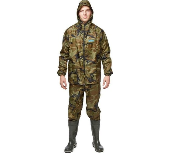 Костюм ПВХ ООО Комус Hunter, зеленый КМФ, р. 56-58, рост 170-176 4603720761655 446579 1