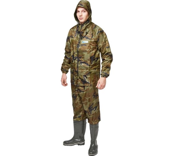 Костюм ПВХ ООО Комус Hunter, зеленый КМФ, р. 60-62, рост 182-188 4603720761686 446585