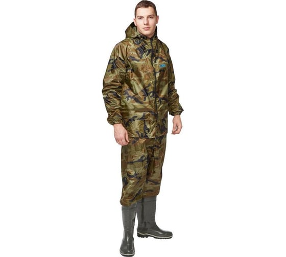 Костюм ПВХ ООО Комус Hunter, зеленый КМФ, р. 60-62, рост 182-188 4603720761686 446585