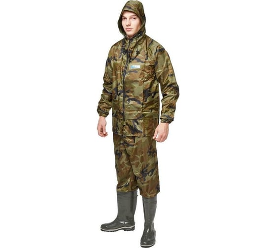 Костюм ПВХ ООО Комус Hunter, зеленый КМФ, р. 52-54, рост 182-188 4603720761648 446583