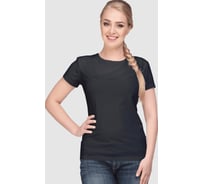 Футболка с лайкрой женская черная ГК Спецобъединение (84 (XS)), шт, Бел 552,02/84