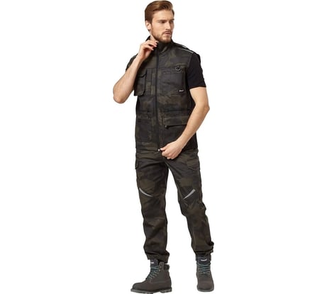 Жилет Эксперт Спецодежда Аксель, кмф хаки/черный, р. 44-46, рост 170-176 6446000066600