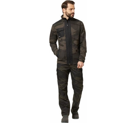 Куртка-толстовка Эксперт Спецодежда Аксель кмф хаки/черный, р. 56-58, рост 170-176 6446000067102