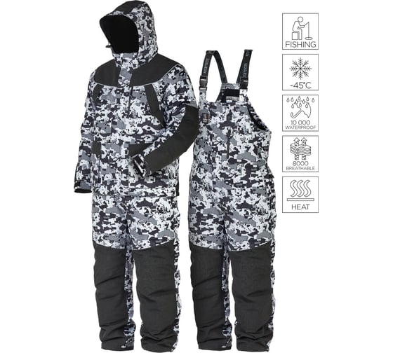 Зимний костюм Norfin EXPLORER 2 CAMO HEAT 04 р.XL 351104-XL