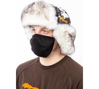 Шапка-ушанка PRIDE Taiga NEW с маской, алова, белая кобра, р. L 4610097033117