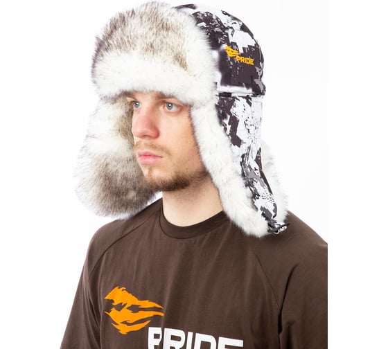 Шапка-ушанка PRIDE Taiga NEW с маской, алова, белая кобра, р. L 4610097033117