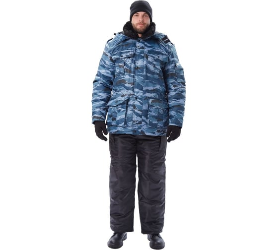 Зимняя мужская куртка URSUS Охрана кмф серый вихрь КУР606-К029; 48-50, 170-176