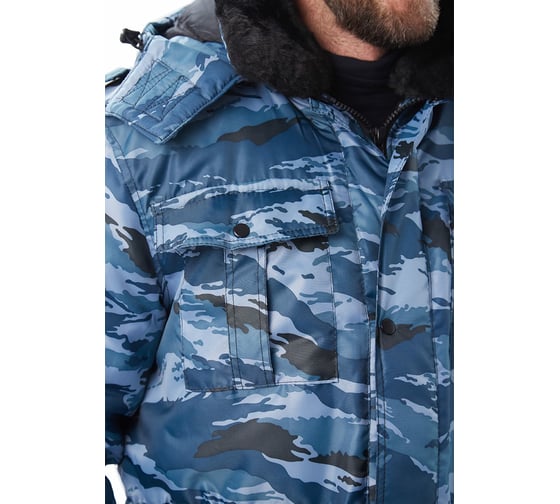 Зимняя мужская куртка URSUS Охрана кмф серый вихрь КУР606-К029; 56-58, 182-188
