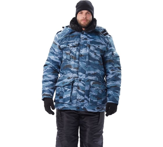Зимняя мужская куртка URSUS Охрана кмф серый вихрь КУР606-К029; 60-62, 182-188