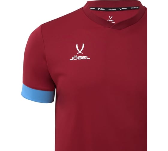 Игровая футболка Jogel DIVISION PerFormDRY Union Jersey, гранатовый/голубой/белый УТ-00020594