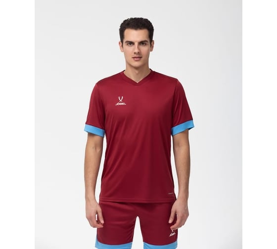 Игровая футболка Jogel DIVISION PerFormDRY Union Jersey, гранатовый/голубой/белый УТ-00020594