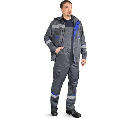 Костюм РАССО грань серый, р. 52-54, рост 182-188 76873/6 1