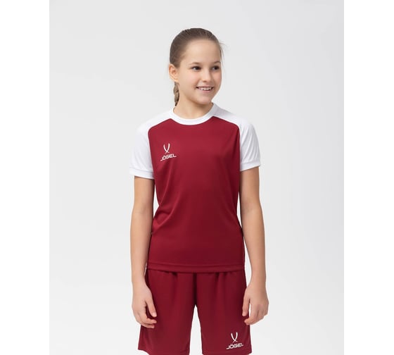 Игровая футболка Jogel CAMP Reglan Jersey JFT-1021-K, гранатовый/белый, размер XS УТ-00016202