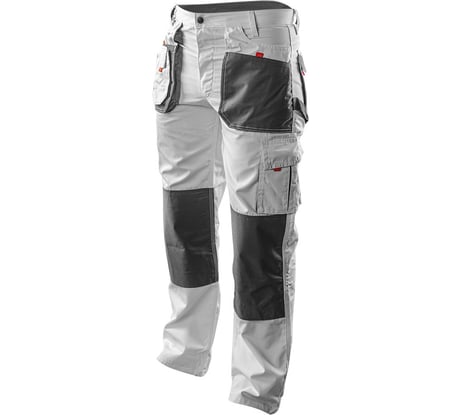 Рабочие белые брюки NEO Tools размер M/50 81-120-M