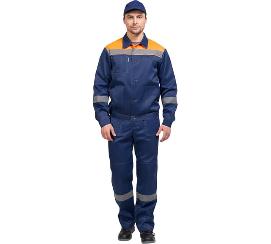 Брючный костюм Авангард. Профессиональная экипировка Легион New темно-синий/оранжевый р. 128-132/170-176 515178 1