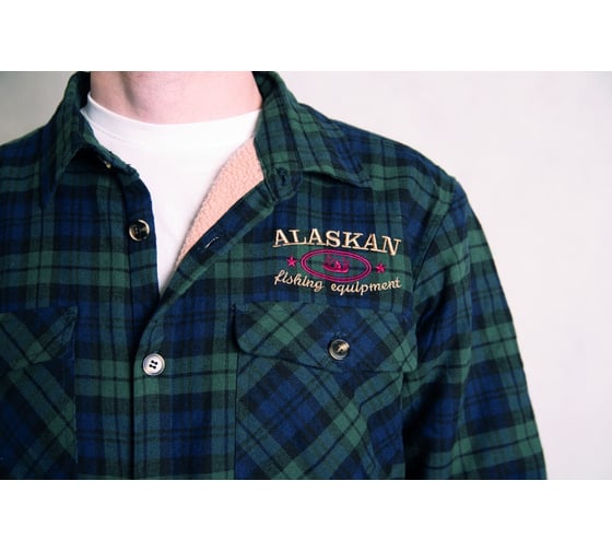 Рубашка с меховой подкладкой Alaskan синяя, клетка, р. XS AFSBLCXS