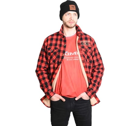 Рубашка с меховой подкладкой Alaskan красная, клетка, р. XXXL AFSRCXXXL