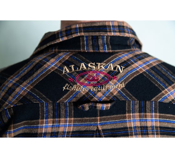 Рубашка с меховой подкладкой Alaskan коричневый, клетка, р. M AFSBRCM
