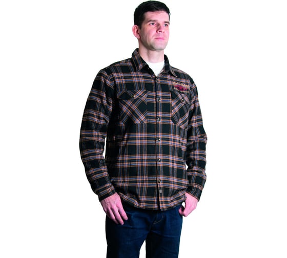 Рубашка с меховой подкладкой Alaskan коричневый, клетка, р. 3XL AFSBRCXXXL 1