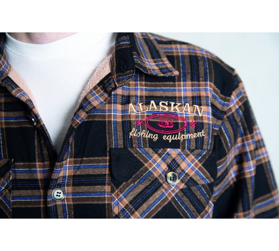 Рубашка с меховой подкладкой Alaskan коричневый, клетка, р. XS AFSBRCXS