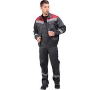 Летний костюм с полукомбинезоном ГК Спецобъединение МАСТЕР ЛЮКС серый-красный Кос 459/96/158