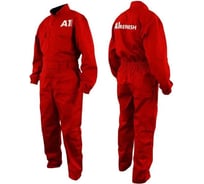 Костюм маляра / технолога A1, красный (куртка + полукомбинезон), вышивка А1, размер 52-54, рост 170-176 costume-52-54-170-176