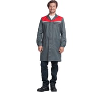 Халат ГК Спецобъединение КМ-10 ЛЮКС, серый-красный, размер 104-108, рост 170-176 Хал 541/104/170