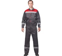 Рабочий летний мужской костюм ООО Комус л20-кбр серый/красный, размер 68-70, рост 182-188 1903821