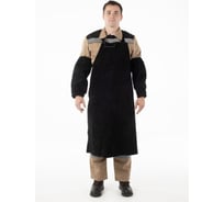 Фартук спилковый бесшовный MILL ГОСТ черный, из цельного куска кожи 4627114639443