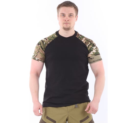 Футболка Keotica 100% хлопок, черная/multicam 60-62 501180603