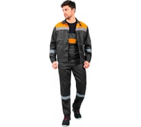 Костюм с полукомбинезоном Лигор-2 СОП Факел (ткань смесовая, 210) т.серый/оранжевый, 44-46; 170-176 87472868.001