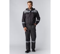 Костюм с капюшоном и с полукомбинезоном Факел Нейч-2 СОП (ткань смесовая, 210) т.серый/св.серый, 60-62; 170-176 87474761.005