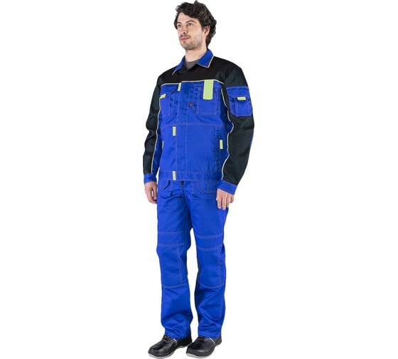 Костюм Факел Союз-Профессионал-2 васильковый/черный/лимонный, 64-66/170-176 87475770.011 1