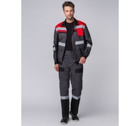 Костюм Вивантек-1 СОП У. Факел (тк.Смесовая,240) брюки, т.серый/черный/красный, 48-50; 158-164 87489146.005