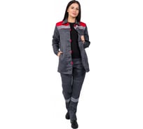 Женский костюм Веснис-1 СОП, ткань Смесовая, 210, брюки, темно-серый/красный, 56-58; 170-176 Факел 87471190.008