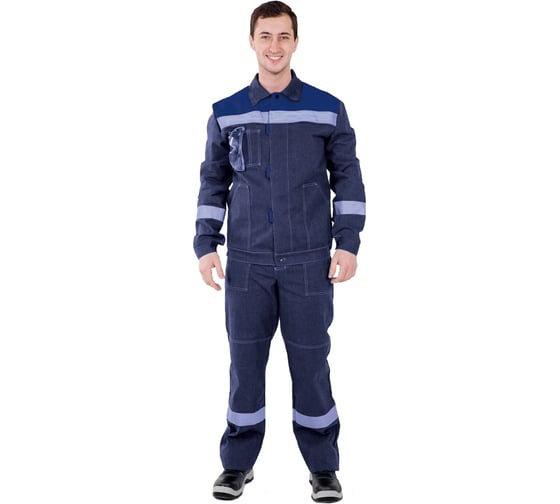 Костюм Факел Липецк СОП темно-синий/васильковый, р.52-54; рост 170-176 87476619.005 1