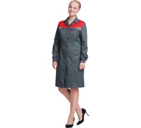 Женский хлат ГК Спецобъединение КМ-10 ЛЮКС, серый-красны, размер 112-116, рост 170-176 Хал 546/112/170