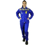 Костюм летний Уралспецзащита "Кама" л10-КБР, женский, куртка + брюки, васильковый, 56-58/170-176 кама-вас-56-170