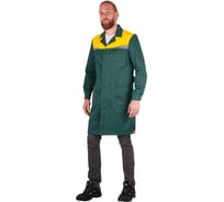 Халат ГК Спецобъединение КМ-10 ЛЮКС зеленый-жёлтый Хал 551/112/182