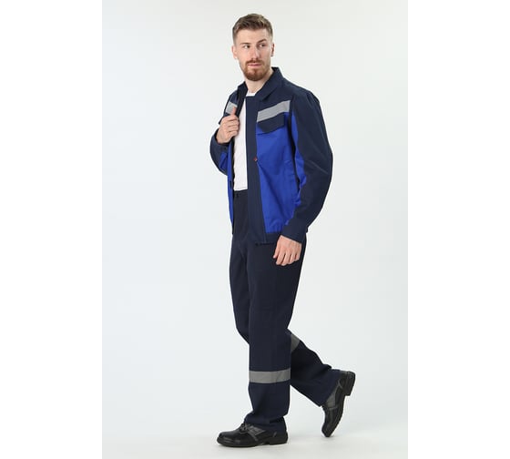 Костюм Факел Вираж-1 IMP (тк.Смесовая, 260) брюки, т.синий/васильковый, 44-46; 170-176 87491544.001 1