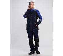 Костюм женский ФАКЕЛ Формула-1 IMP ткань Смесовая, 240 г/кв. м, брюки темн. синий/васильковый/черный, размер 52-54, рост 182-188 87490984.016