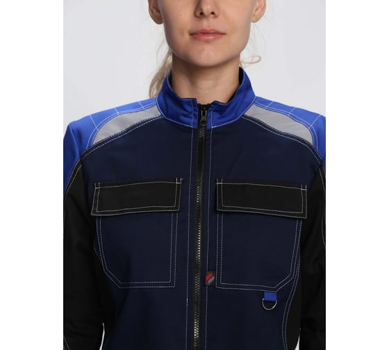 Костюм женский ФАКЕЛ Формула-1 IMP ткань Смесовая, 240 г/кв. м, брюки темн. синий/васильковый/черный, размер 52-54, рост 158-164 87490984.007