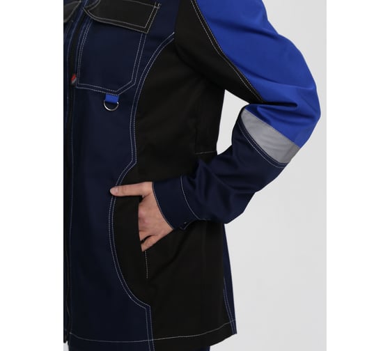 Костюм женский ФАКЕЛ Формула-1 IMP ткань Смесовая, 240 г/кв. м, брюки темн. синий/васильковый/черный, размер 52-54, рост 158-164 87490984.007